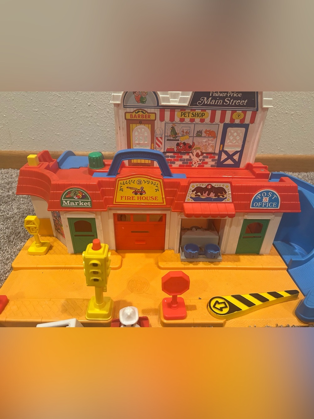 Vintage Fisher price main street with accessories & Extras 1988